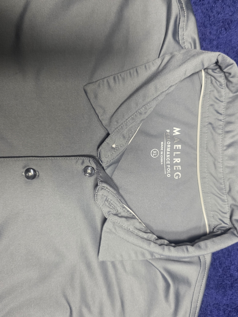 Maelreg Men's Performance Golf Polo in Gray - Lightweight Breathable Top